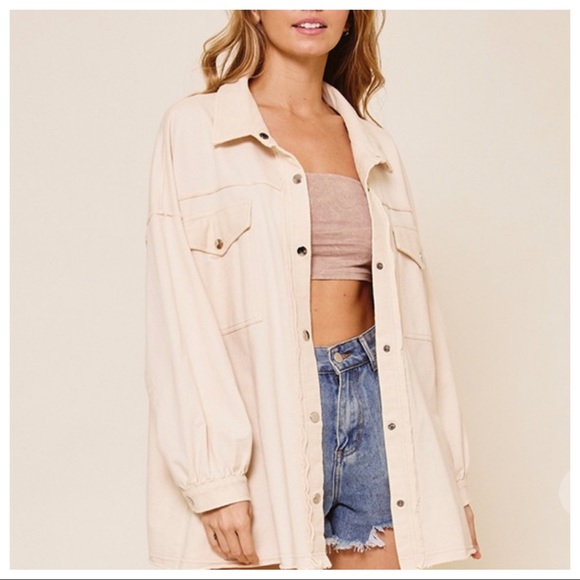 23 Fabulous French Terry Snap Button Shacket/Jacket - Picture 4 of 5